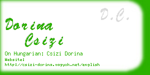 dorina csizi business card